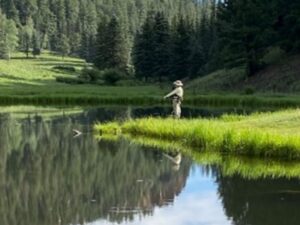 Fishing Mc Kinney Pond on the upper Rio Cebolla